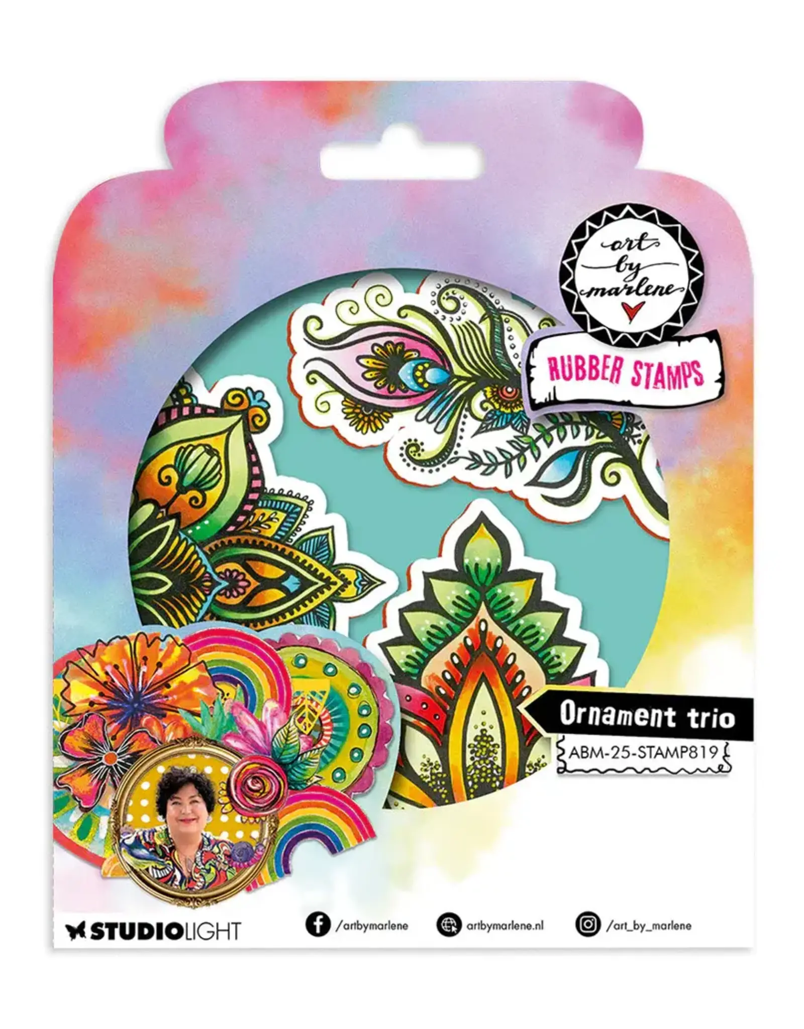 STUDIOLIGHT STUDIOLIGHT ART BY MARLENE ORNAMENT TRIO CLING STAMP SET