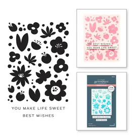 SPELLBINDERS SPELLBINDERS BETTERPRESS SOCIETY MARCH 2025 SWEET LIFE FLORAL PRESS PLATES