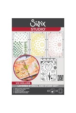 SIZZIX SIZZIX VIC HOLLINS WESTERN CLEAR STAMP & STENCIL SET