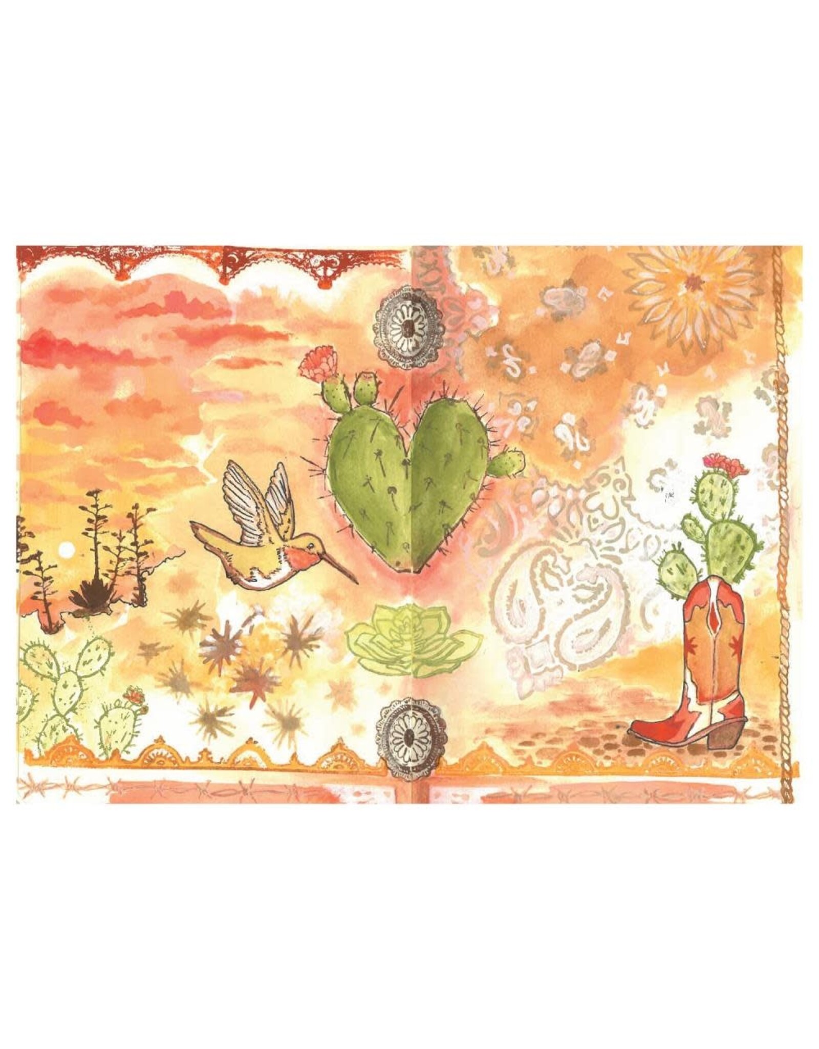 SIZZIX SIZZIX VIC HOLLINS WESTERN CLEAR STAMP & STENCIL SET