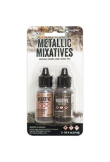 RANGER TIM HOLTZ ALCOHOL INK MIXATIVES ROSE GOLD/GUNMETAL 2PK