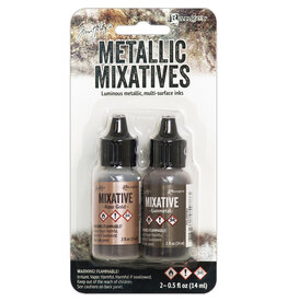 RANGER TIM HOLTZ ALCOHOL INK MIXATIVES ROSE GOLD/GUNMETAL 2PK
