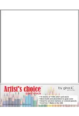 GINA K DESIGNS GINA K. DESIGNS ARTIST'S CHOICE 8.5x11 WHITE CARDSTOCK 10/PK