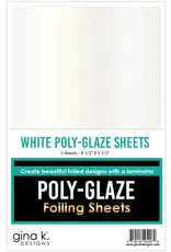 GINA K DESIGNS GINA K. DESIGNS WHITE POLY-GLAZE FOILING SHEETS 5/PK
