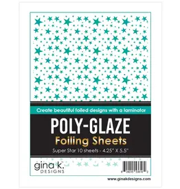 GINA K DESIGNS GINA K. DESIGNS SUPER STAR 4.25x5.5 POLY-GLAZE FOILING SHEETS 10/PK