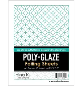 GINA K DESIGNS GINA K. DESIGNS ART DECO 4.25x5.5 POLY-GLAZE FOILING SHEETS 10/PK