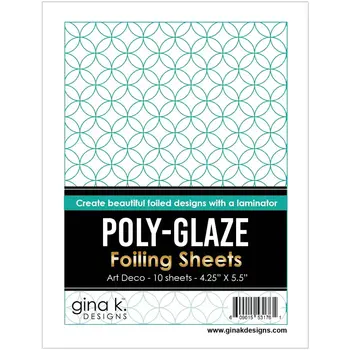 GINA K DESIGNS GINA K. DESIGNS ART DECO 4.25x5.5 POLY-GLAZE FOILING SHEETS 10/PK