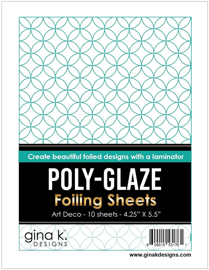GINA K DESIGNS GINA K. DESIGNS ART DECO 4.25x5.5 POLY-GLAZE FOILING SHEETS 10/PK