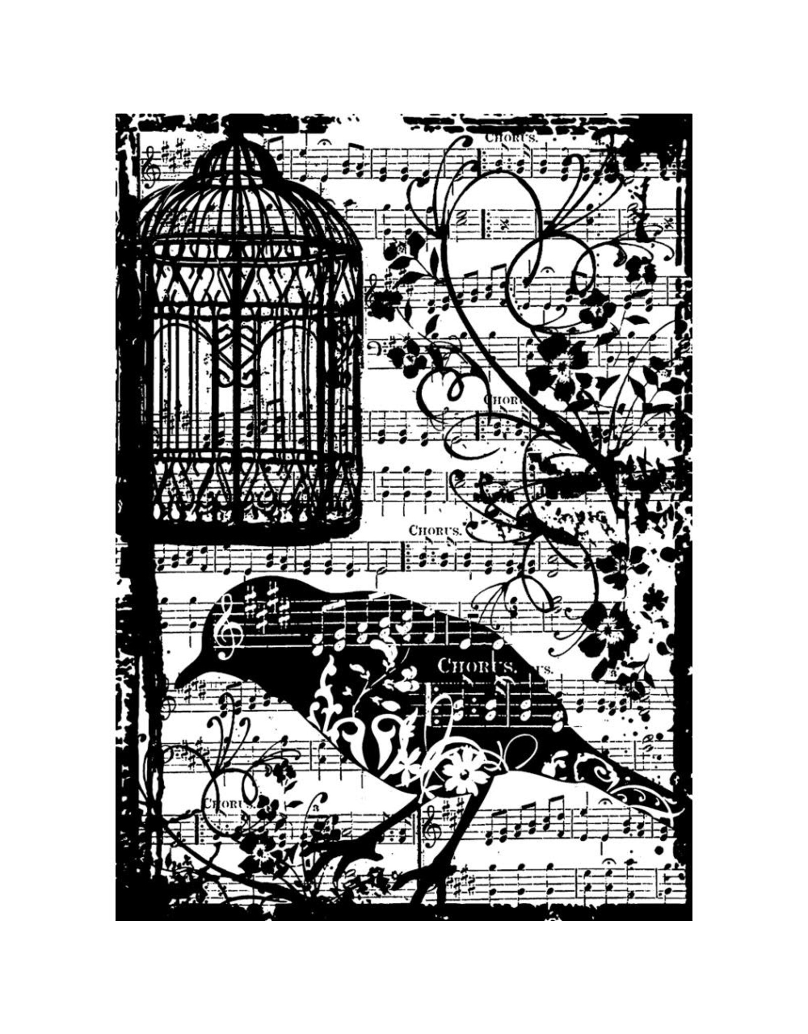 STAMPERS ANONYMOUS STAMPERS ANONYMOUS TIM HOLTZ BIRD SONG CLING STAMP