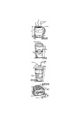 STAMPERS ANONYMOUS STAMPERS ANONYMOUS TIM HOLTZ FRESH BREWED MINI BLUEPRINTS STRIP 3x10 CLING STAMP SET