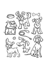 STAMPERS ANONYMOUS STAMPERS ANONYMOUS TIM HOLTZ CLING STAMP CRAZY DOGS