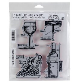 STAMPERS ANONYMOUS STAMPERS ANONYMOUS TIM HOLTZ CLING STAMP WINE BLUEPRINT