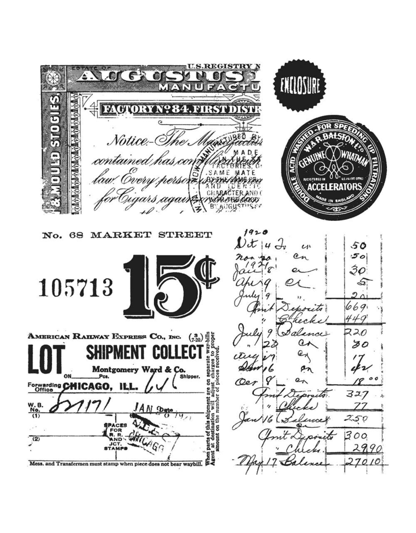 STAMPERS ANONYMOUS STAMPERS ANONYMOUS TIM HOLTZ ETCETERA CLING STAMP SET