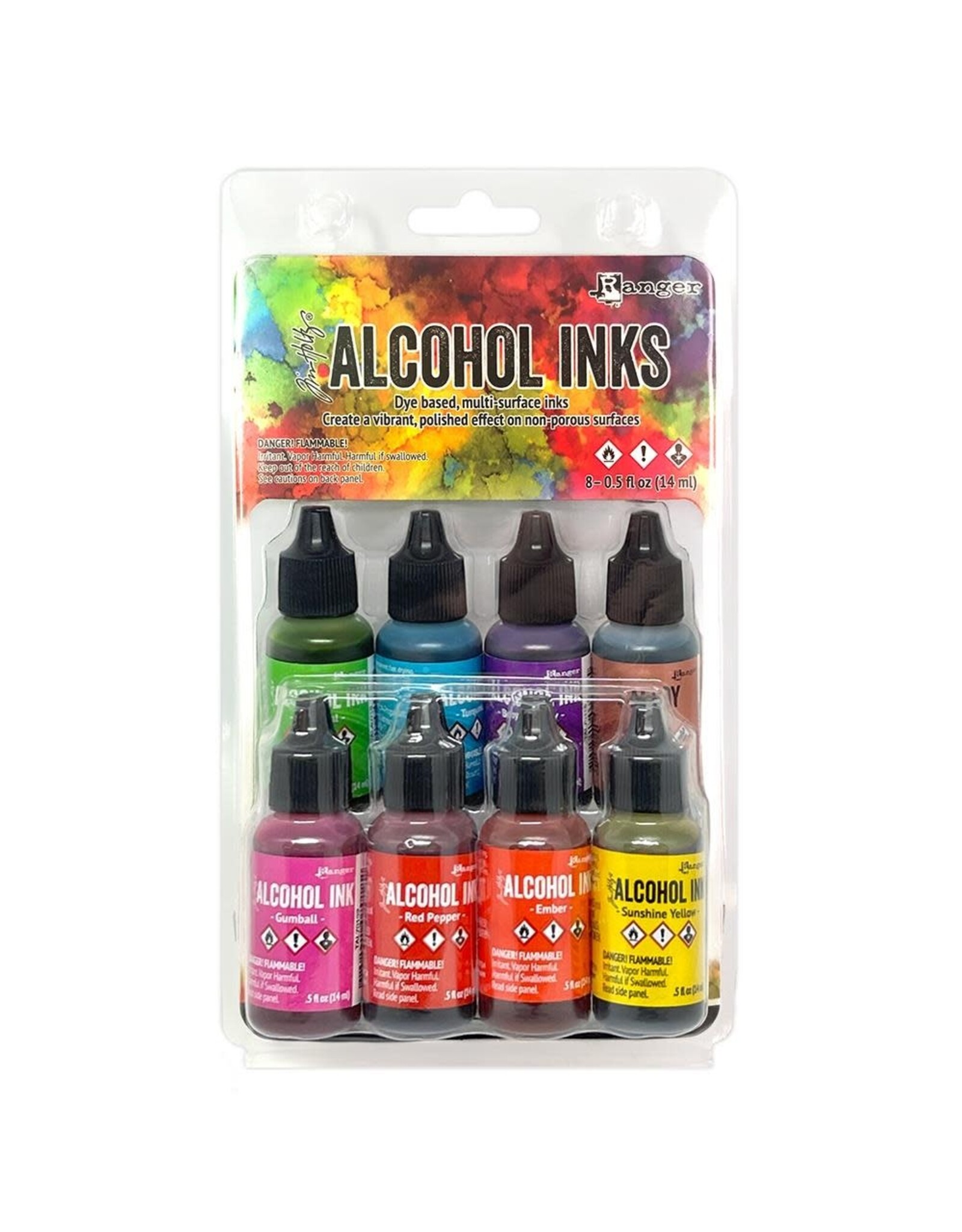 RANGER TIM HOLTZ ALCOHOL INK KIT SPECTRUM BRIGHT 8/PK