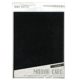 TONIC TONIC STUDIOS MIRROR CARD GLOSSY BLACK 8.5X11 5 PK