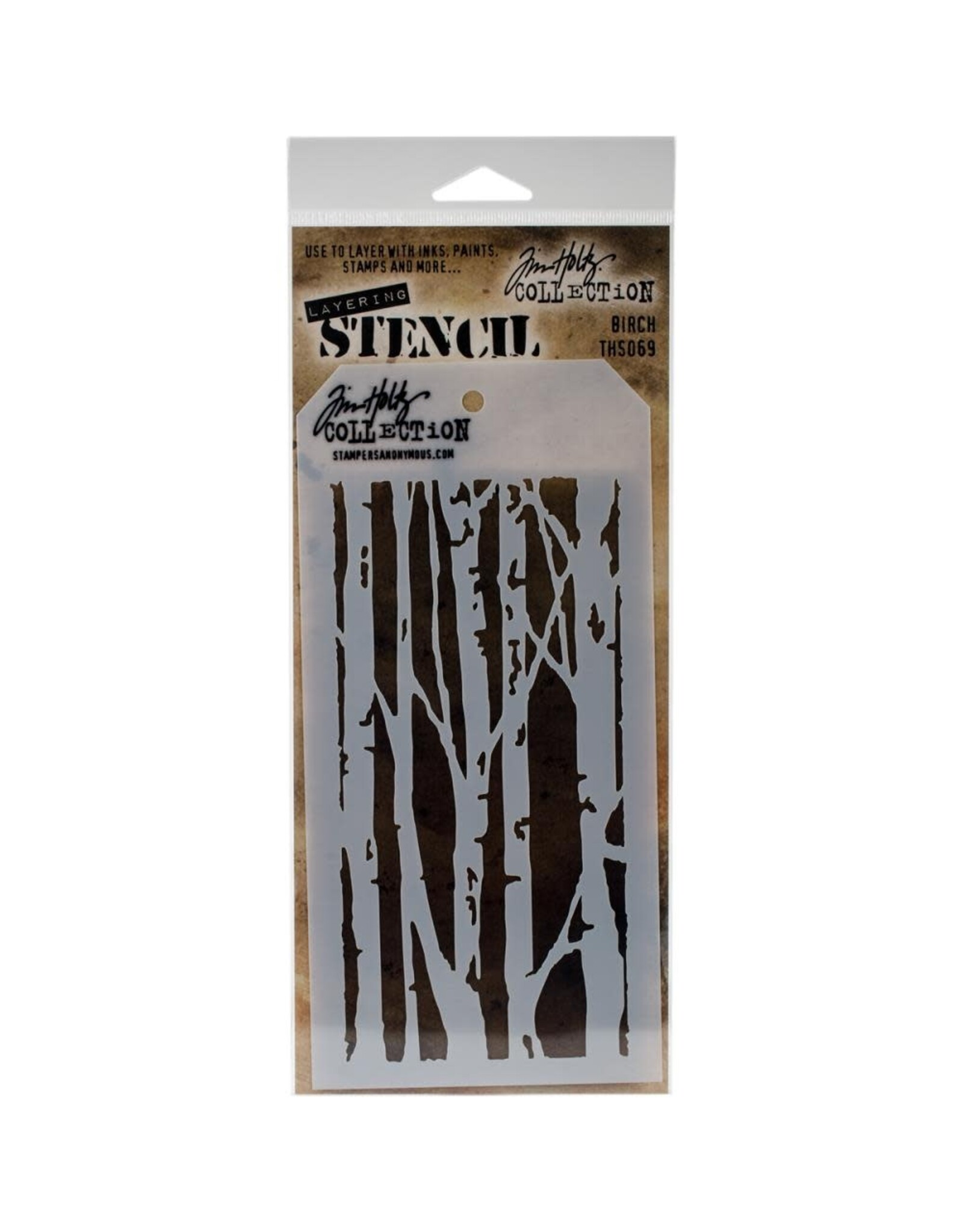 STAMPERS ANONYMOUS STAMPERS ANONYMOUS TIM HOLTZ BIRCH LAYERING STENCIL