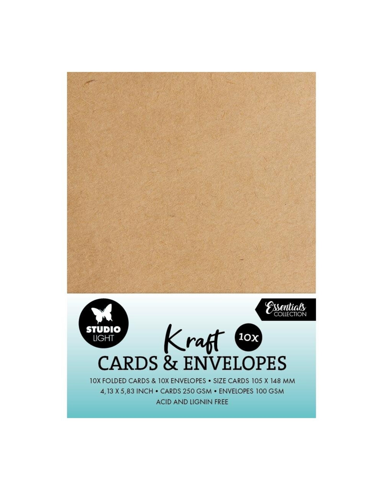 STUDIOLIGHT STUDIOLIGHT CONSUMABLES A6 KRAFT CARDS & ENVELOPES 20/PK
