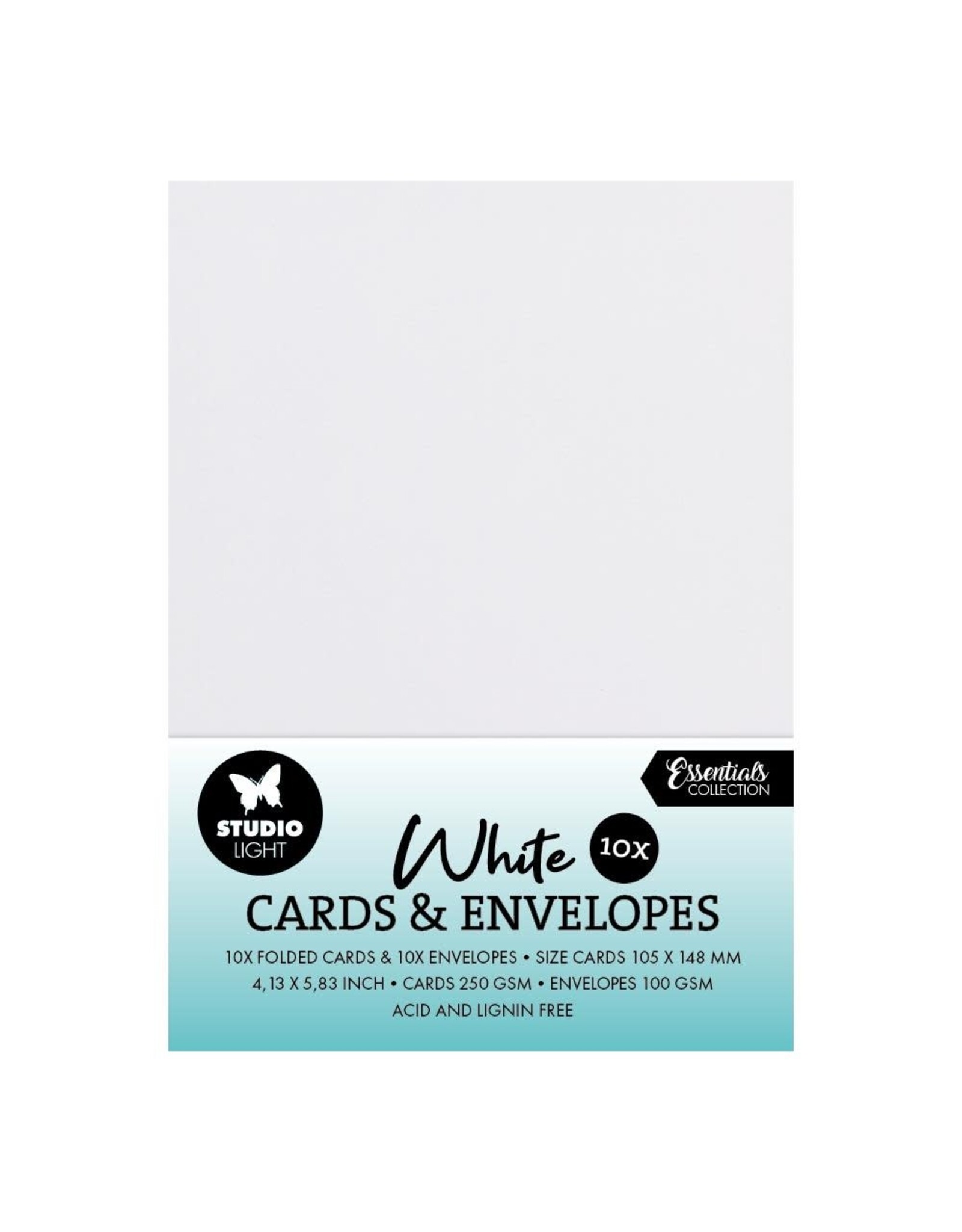 STUDIOLIGHT STUDIOLIGHT CONSUMABLES A6 WHITE CARDS & ENVELOPES 20/PK