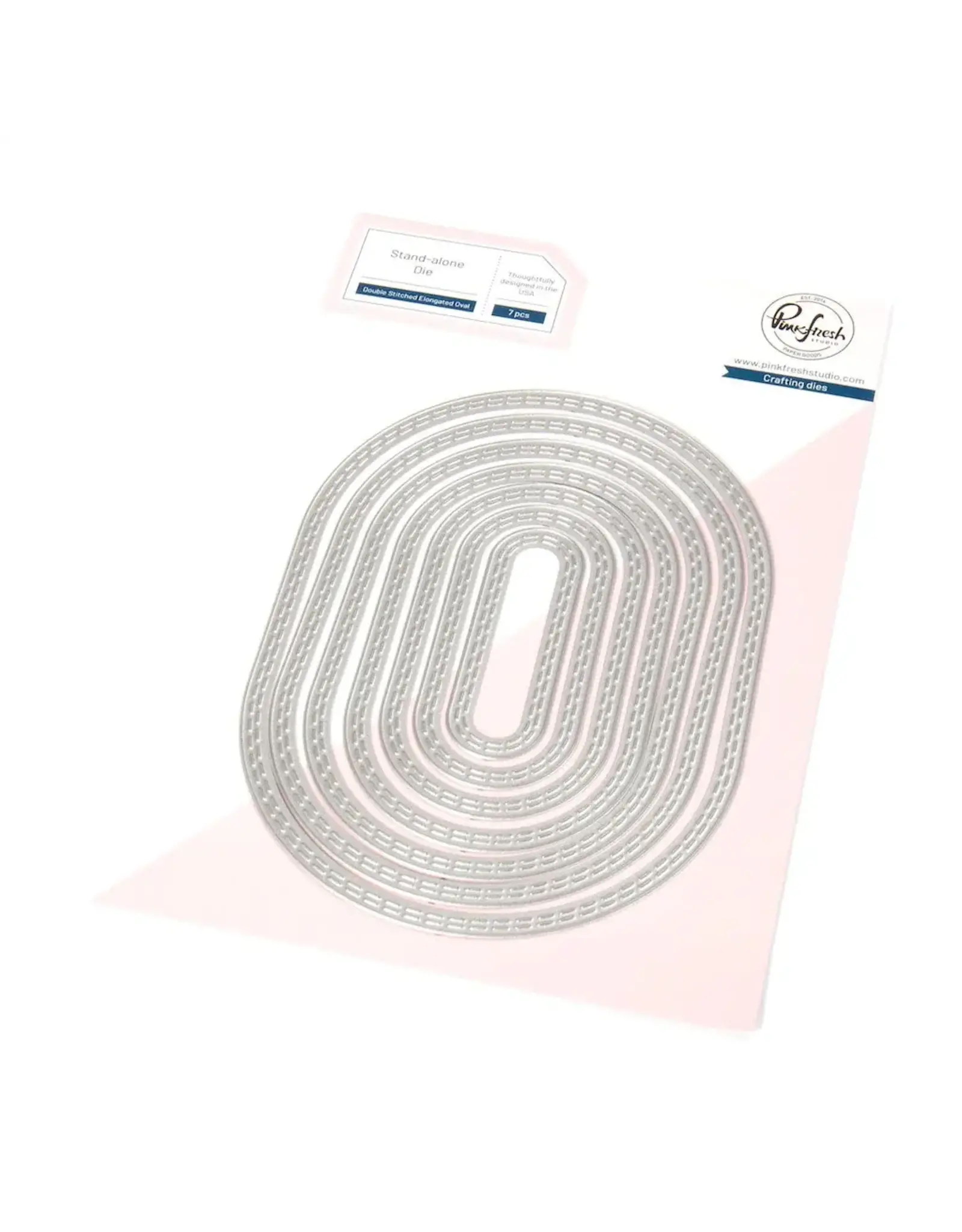 PINKFRESH PINKFRESH STUDIO DOUBLE STITCHED ELONGATED OVALS DIE SET