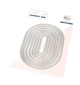 PINKFRESH PINKFRESH STUDIO DOUBLE STITCHED ELONGATED OVALS DIE SET