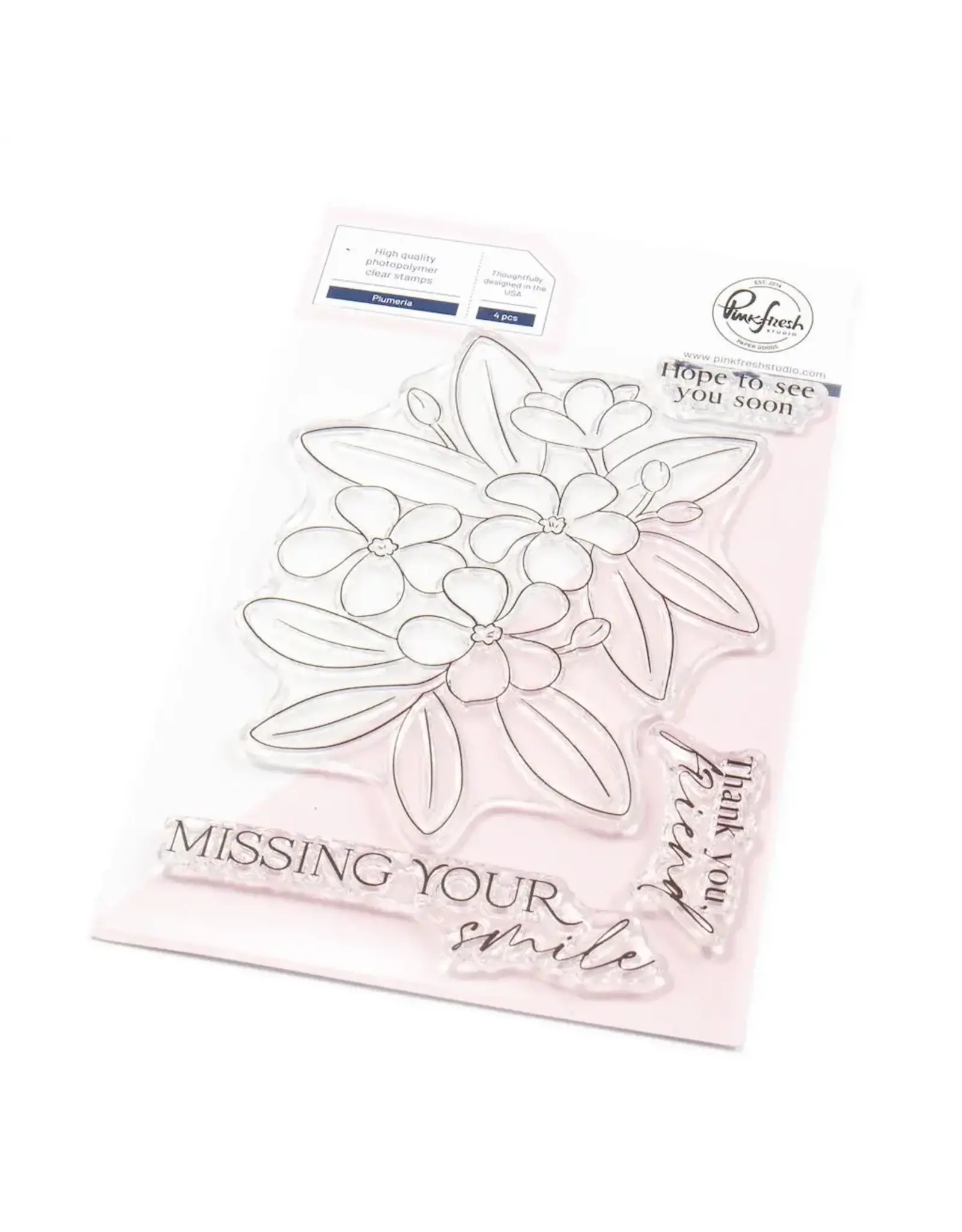 PINKFRESH PINKFRESH STUDIO PLUMERIA CLEAR STAMP SET