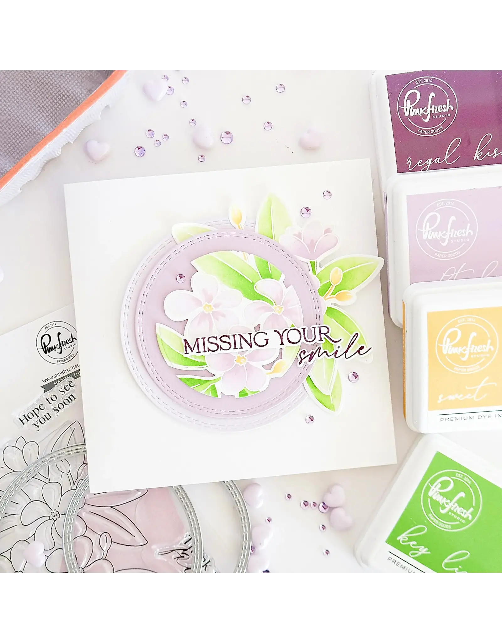 PINKFRESH PINKFRESH STUDIO PLUMERIA CLEAR STAMP SET