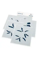 PINKFRESH PINKFRESH STUDIO PLUMERIA STENCIL SET 5/PK