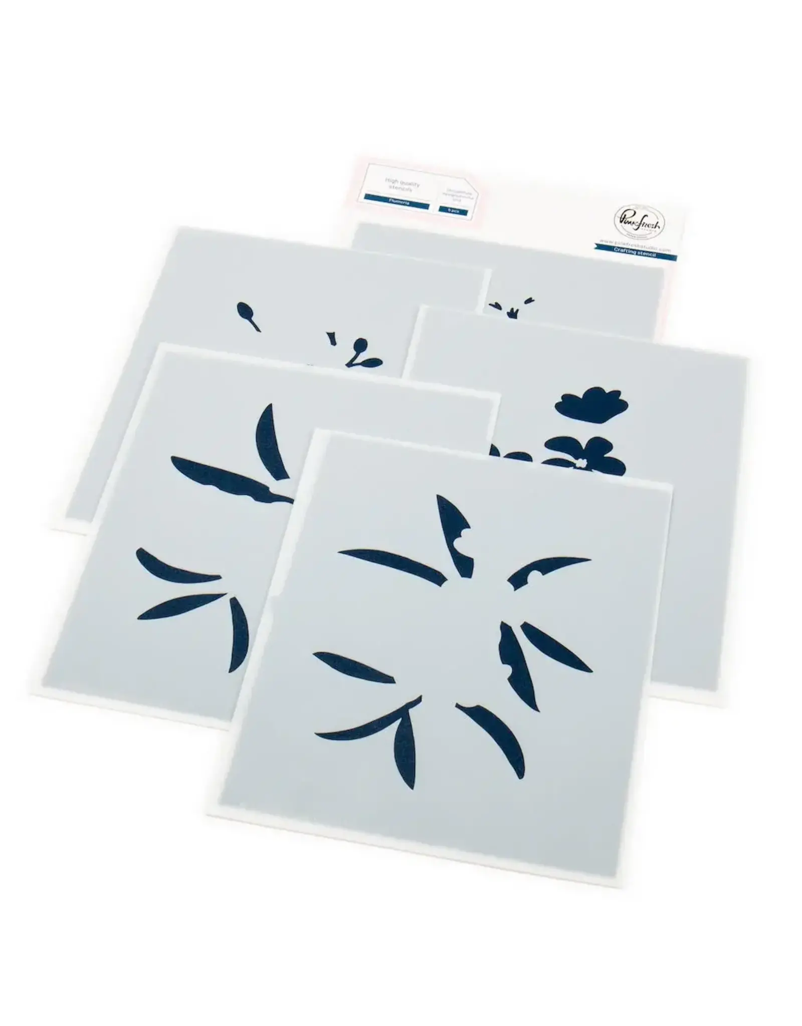 PINKFRESH PINKFRESH STUDIO PLUMERIA STENCIL SET 5/PK