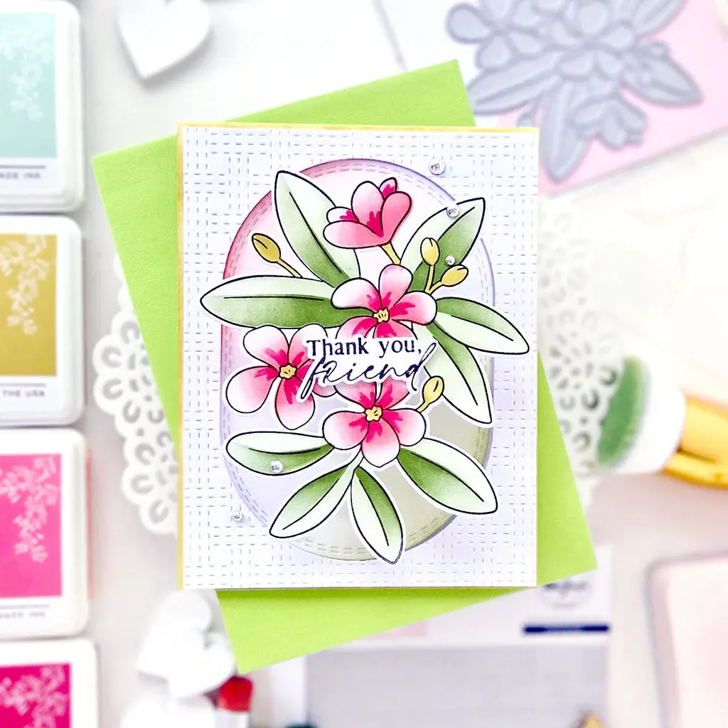 PINKFRESH PINKFRESH STUDIO PLUMERIA STENCIL SET 5/PK