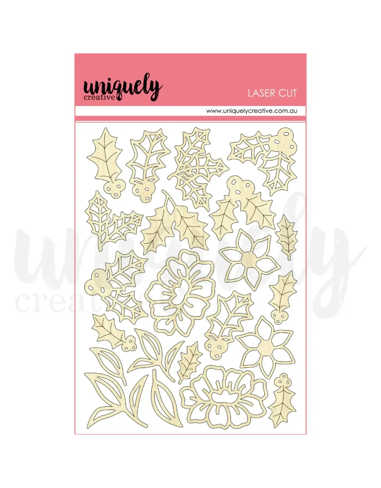 UNIQUELY CREATIVE UNIQUELY CREATIVE HOLLY LASER CUTS