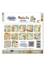 3QUARTER DESIGNS 3QUARTER DESIGNS MOCHA FIX 8x8 PAPER PACK 12 SHEETS