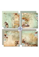 3QUARTER DESIGNS 3QUARTER DESIGNS MOCHA FIX 8x8 PAPER PACK 12 SHEETS