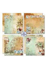 3QUARTER DESIGNS 3QUARTER DESIGNS MOCHA FIX 8x8 PAPER PACK 12 SHEETS
