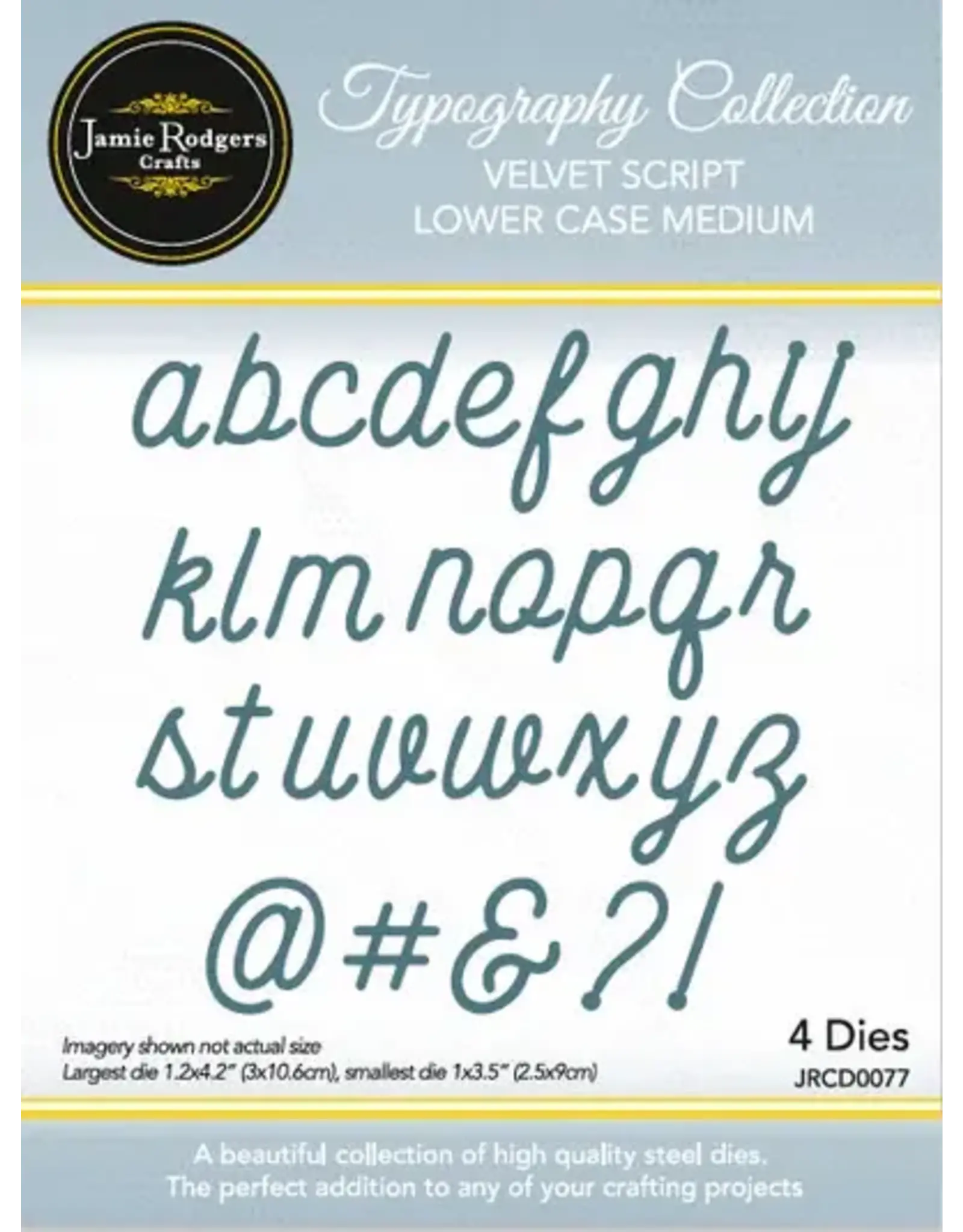 JAMIE RODGERS CRAFTS JAMIE RODGERS CRAFTS LOWER CASE VELVET SCRIPT DIE SET