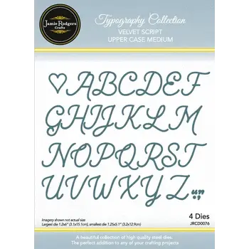 JAMIE RODGERS CRAFTS UPPER CASE VELVET SCRIPT DIE SET