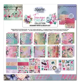 3QUARTER DESIGNS 3QUARTER DESIGNS TEENAGE DREAM 12x12 DESIGNER PAPER & DIECUTS SET
