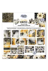 3QUARTER DESIGNS 3QUARTER DESIGNS GOLDEN EBONY 12x12 DESIGNER PAPER & DIECUTS SET