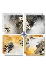 3QUARTER DESIGNS 3QUARTER DESIGNS GOLDEN EBONY 8x8 PAPER PACK 12 SHEETS