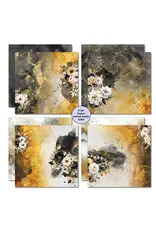 3QUARTER DESIGNS 3QUARTER DESIGNS GOLDEN EBONY 8x8 PAPER PACK 12 SHEETS