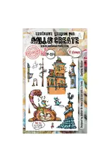 AALL & CREATE AALL & CREATE AUTOUR DE MWA #1274 CURIOUS ROOFER A6 CLEAR STAMP SET