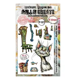 AALL & CREATE AALL & CREATE AUTOUR DE MWA #1272 MISCHIEF MEOW A6 CLEAR STAMP SET