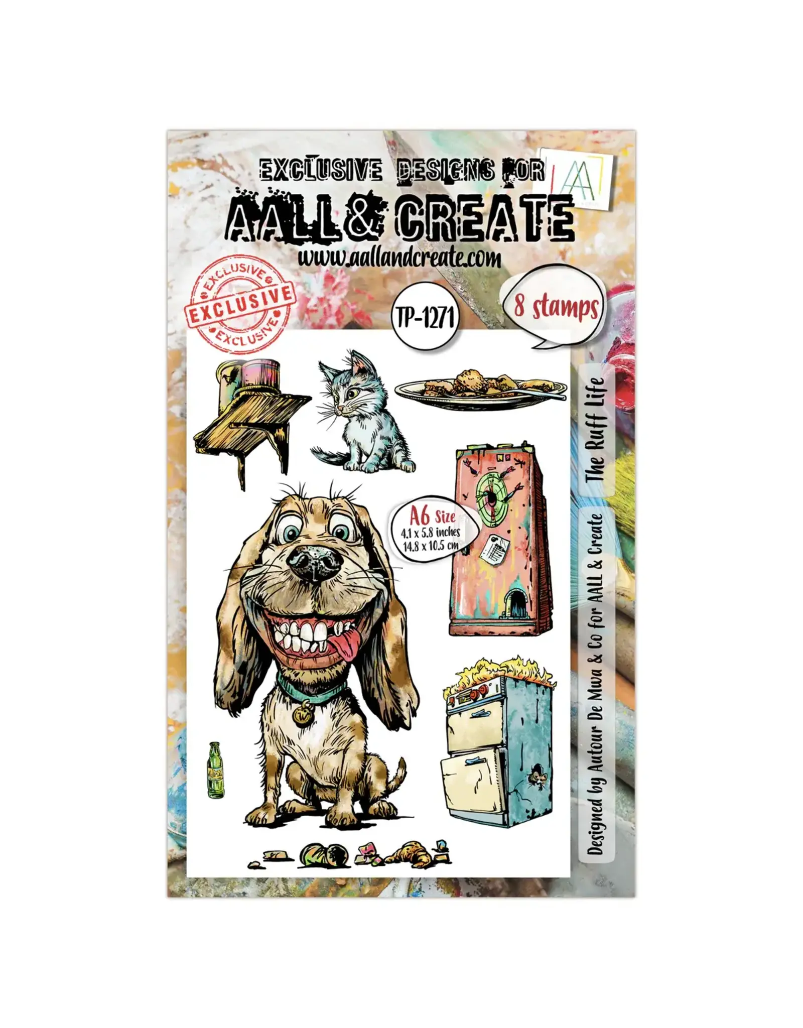 AALL & CREATE AALL & CREATE AUTOUR DE MWA #1271 RUFF LIFE A6 CLEAR STAMP SET