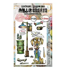 AALL & CREATE AALL & CREATE AUTOUR DE MWA #1270 WOOF TALES A6 CLEAR STAMP SET
