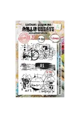 AALL & CREATE AALL & CREATE AUTOUR DE MWA #1261 STAINED GEOMETRY A7 CLEAR STAMP SET