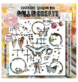 AALL & CREATE AALL & CREATE AUTOUR DE MWA #248 MOTHS CHAOS 6X6 STENCIL