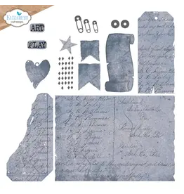 ELIZABETH CRAFT DESIGNS ELIZABETH CRAFT DESIGNS ART JOURNAL SPECIALS BY DEVID PLAYFUL GRUNGE DIE SET