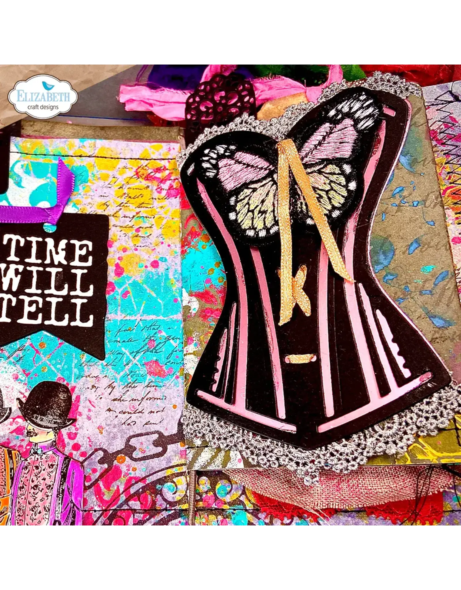 ELIZABETH CRAFT DESIGNS ELIZABETH CRAFT DESIGNS ART JOURNAL SPECIALS BY DEVID LACED UP DIE SET