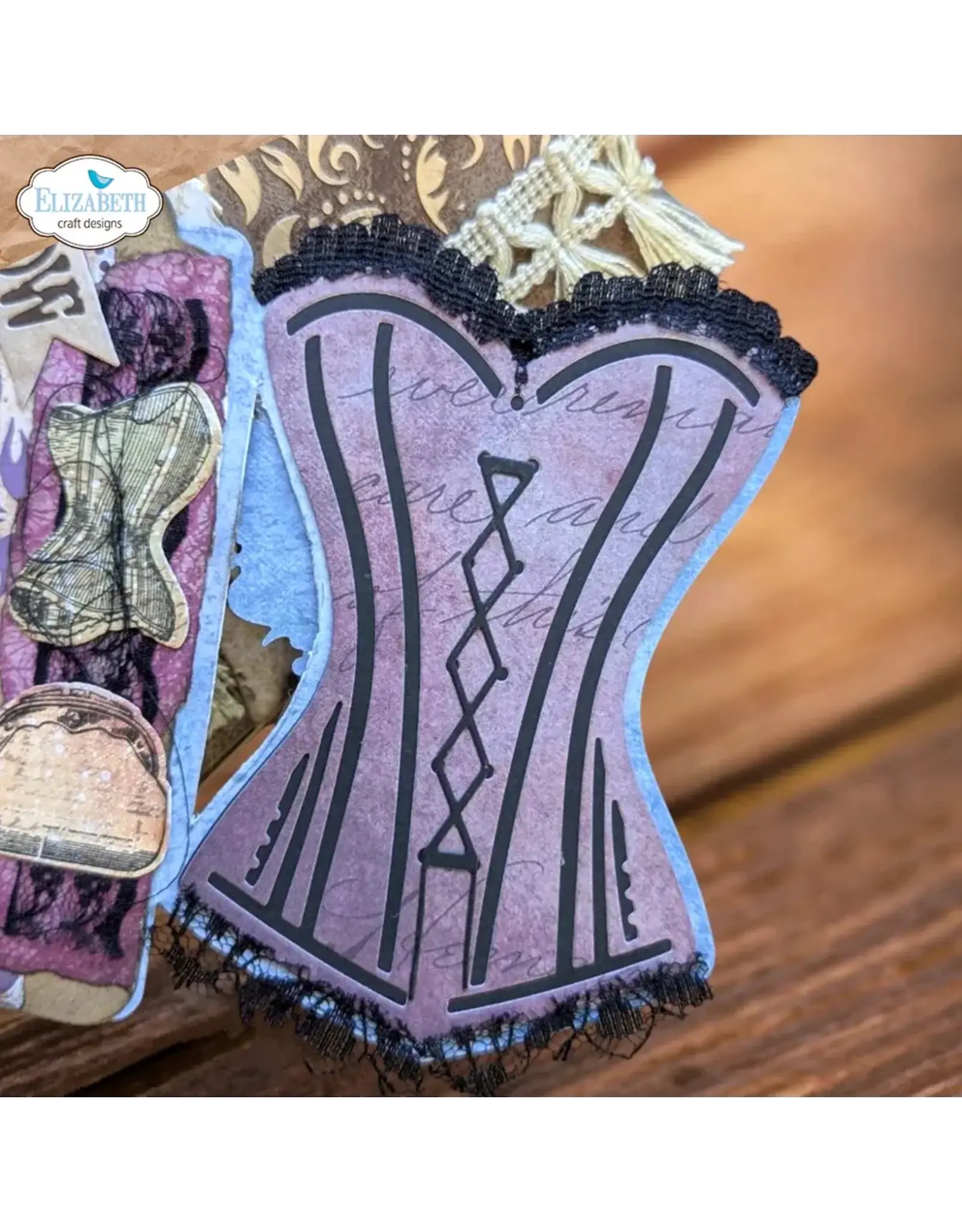 ELIZABETH CRAFT DESIGNS ELIZABETH CRAFT DESIGNS ART JOURNAL SPECIALS BY DEVID LACED UP DIE SET