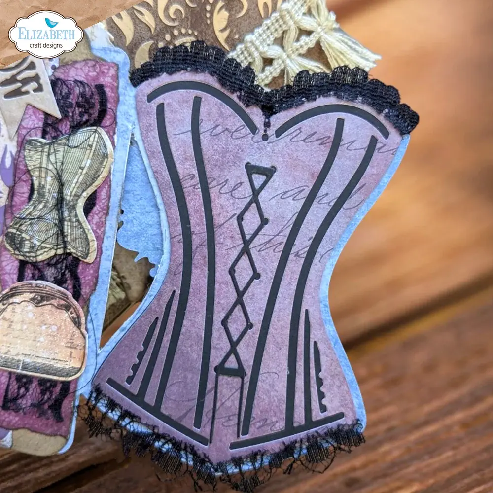 ELIZABETH CRAFT DESIGNS ELIZABETH CRAFT DESIGNS ART JOURNAL SPECIALS BY DEVID LACED UP DIE SET