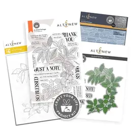 ALTENEW ALTENEW CRAFT YOUR LIFE PROJECT KIT: ARCHED FOLIAGE CLEAR STAMP, STENCIL SET, 3D EMBOSSING FOLDER AND DIE SET BUNDLE